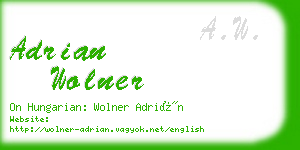 adrian wolner business card